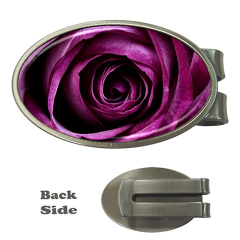 Deep Purple Rose Money Clip (Oval) from ArtsNow.com Front