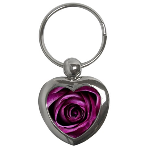 Deep Purple Rose Key Chain (Heart) from ArtsNow.com Front