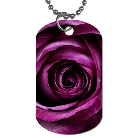 Deep Purple Rose Dog Tag (One Sided) from ArtsNow.com Front