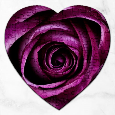 Deep Purple Rose Jigsaw Puzzle (Heart) from ArtsNow.com Front