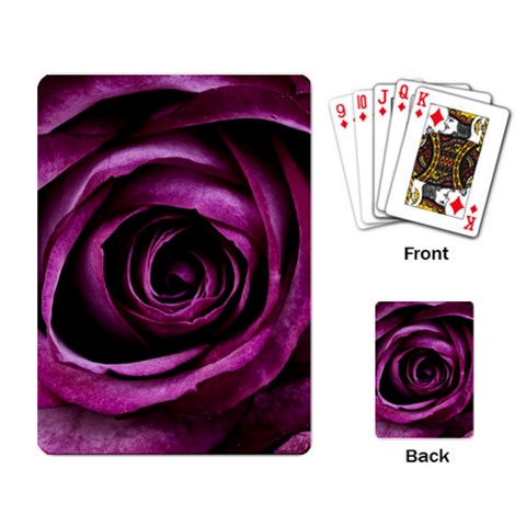 Deep Purple Rose Playing Cards Single Design from ArtsNow.com Back