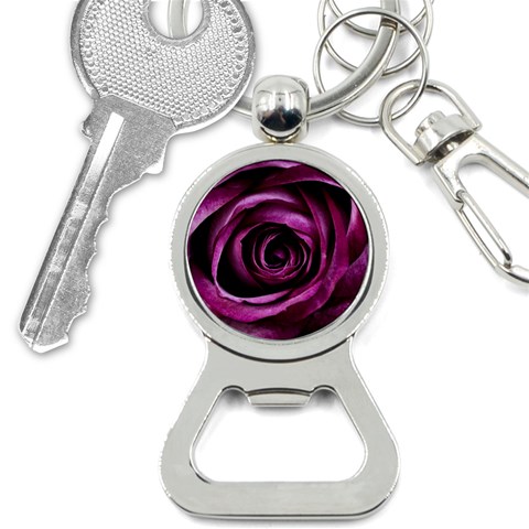 Deep Purple Rose Bottle Opener Key Chain from ArtsNow.com Front