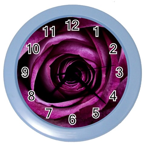 Deep Purple Rose Wall Clock (Color) from ArtsNow.com Front