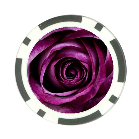 Deep Purple Rose Poker Chip from ArtsNow.com Front