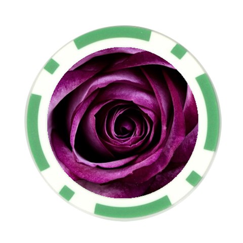 Deep Purple Rose Poker Chip from ArtsNow.com Front