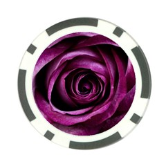 Deep Purple Rose Poker Chip from ArtsNow.com Back