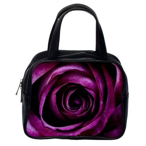 Deep Purple Rose Classic Handbag (One Side) from ArtsNow.com Front