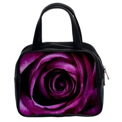 Deep Purple Rose Classic Handbag (Two Sides) from ArtsNow.com Front