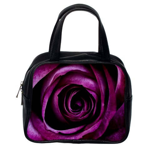 Deep Purple Rose Classic Handbag (Two Sides) from ArtsNow.com Back