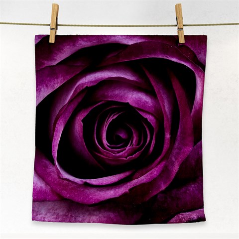 Deep Purple Rose Face Towel from ArtsNow.com Front