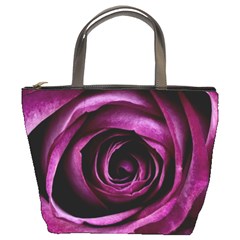 Deep Purple Rose Bucket Handbag from ArtsNow.com Front