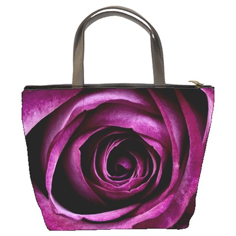 Deep Purple Rose Bucket Handbag from ArtsNow.com Back