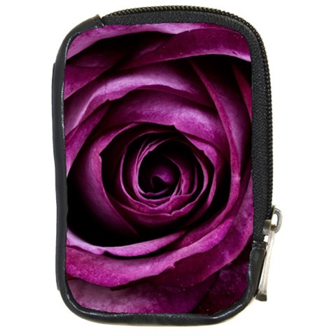 Deep Purple Rose Compact Camera Leather Case from ArtsNow.com Front