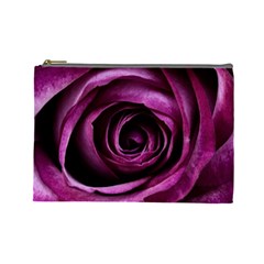 Deep Purple Rose Cosmetic Bag (Large) from ArtsNow.com Front