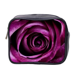 Deep Purple Rose Mini Travel Toiletry Bag (Two Sides) from ArtsNow.com Front