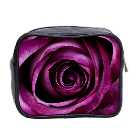 Deep Purple Rose Mini Travel Toiletry Bag (Two Sides) from ArtsNow.com Back