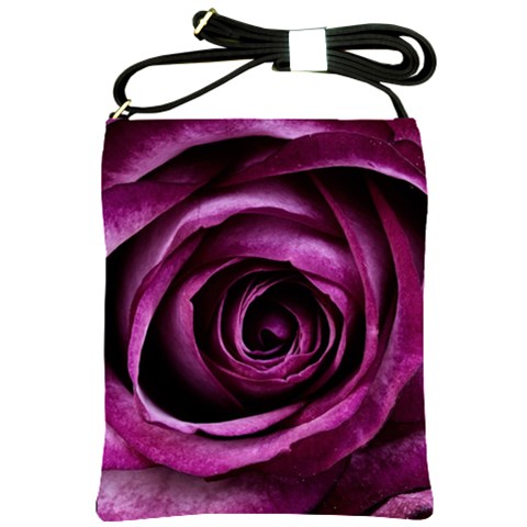 Deep Purple Rose Shoulder Sling Bag from ArtsNow.com Front