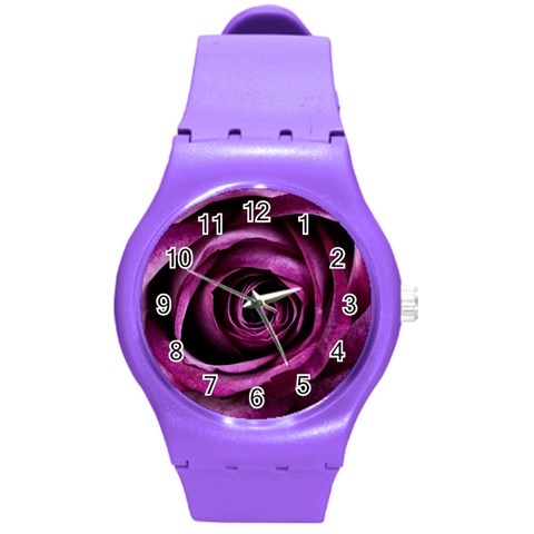 Deep Purple Rose Plastic Sport Watch (Medium) from ArtsNow.com Front