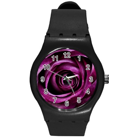 Deep Purple Rose Plastic Sport Watch (Medium) from ArtsNow.com Front