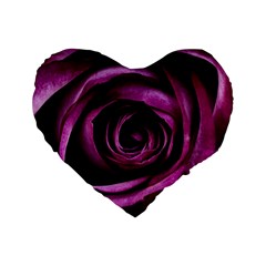 Deep Purple Rose 16  Premium Heart Shape Cushion  from ArtsNow.com Front