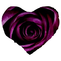 Deep Purple Rose 19  Premium Heart Shape Cushion from ArtsNow.com Back