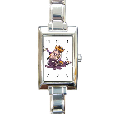 Royaltea Rectangular Italian Charm Watch from ArtsNow.com Front