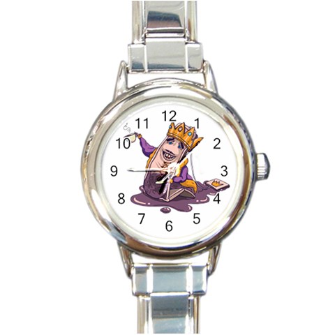 Royaltea Round Italian Charm Watch from ArtsNow.com Front