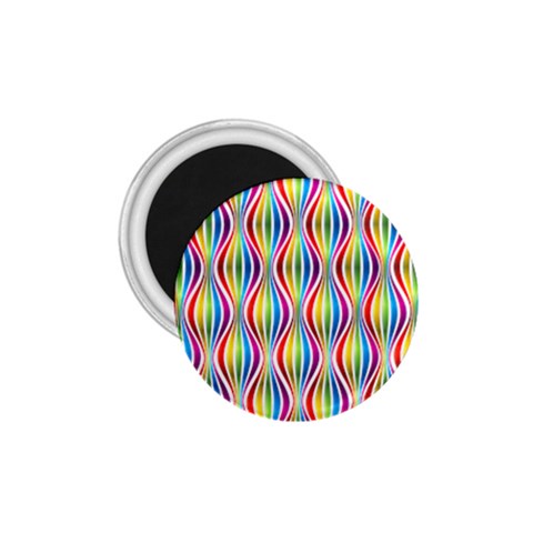 Rainbow Waves 1.75  Button Magnet from ArtsNow.com Front