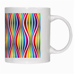 Rainbow Waves White Coffee Mug from ArtsNow.com Right