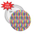 Rainbow Waves 2.25  Button (100 pack)