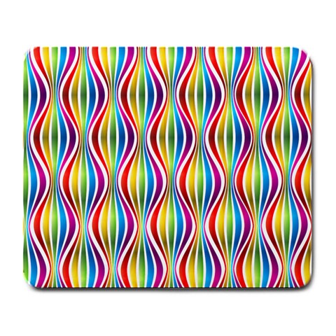 Rainbow Waves Large Mouse Pad (Rectangle) from ArtsNow.com Front