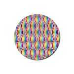 Rainbow Waves Drink Coasters 4 Pack (Round)