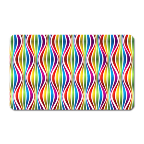 Rainbow Waves Magnet (Rectangular) from ArtsNow.com Front