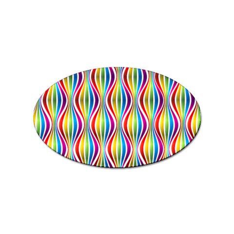 Rainbow Waves Sticker 10 Pack (Oval) from ArtsNow.com Front