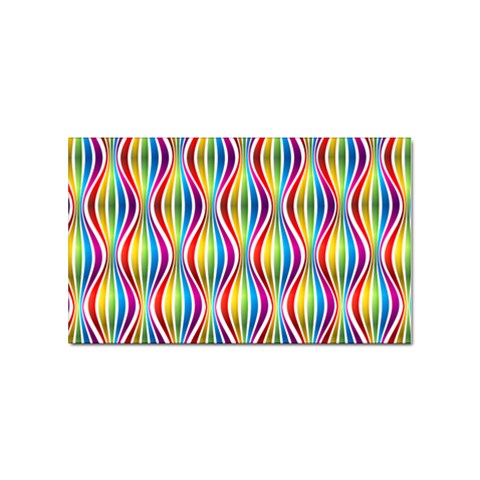 Rainbow Waves Sticker 100 Pack (Rectangle) from ArtsNow.com Front