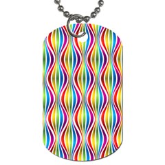 Rainbow Waves Dog Tag (Two Front