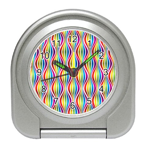 Rainbow Waves Desk Alarm Clock from ArtsNow.com Front