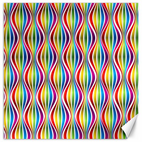 Rainbow Waves Canvas 12  x 12  (Unframed) from ArtsNow.com 11.4 x11.56  Canvas - 1