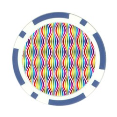 Rainbow Waves Poker Chip from ArtsNow.com Front