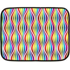 Rainbow Waves Mini Fleece Blanket (Two Sided) from ArtsNow.com 35 x27  Blanket Front