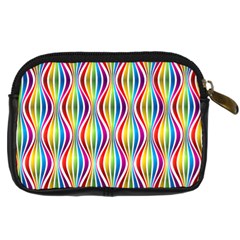 Rainbow Waves Digital Camera Leather Case from ArtsNow.com Back