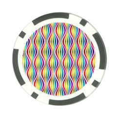 Rainbow Waves Poker Chip (10 Pack) from ArtsNow.com Front