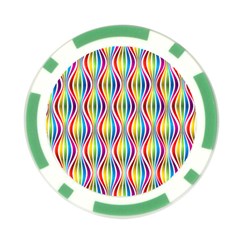 Rainbow Waves Poker Chip (10 Pack) from ArtsNow.com Front