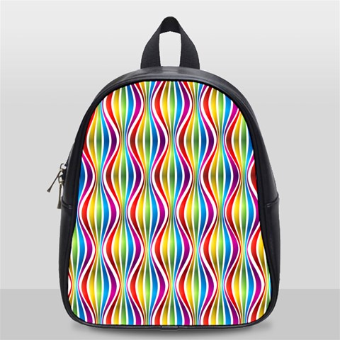 Rainbow Waves School Bag (Small) from ArtsNow.com Front