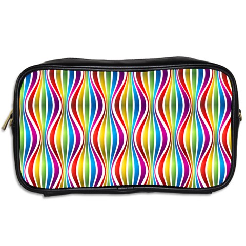 Rainbow Waves Travel Toiletry Bag (Two Sides) from ArtsNow.com Back