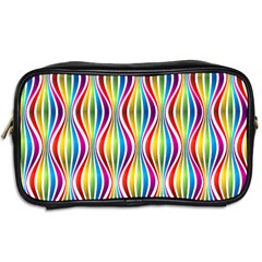 Rainbow Waves Travel Toiletry Bag (Two Sides) from ArtsNow.com Back