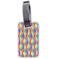 Rainbow Waves Luggage Tag (Two Sides) from ArtsNow.com Back