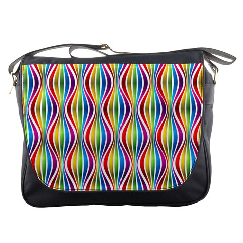 Rainbow Waves Messenger Bag from ArtsNow.com Front