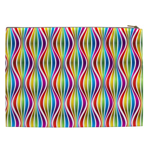 Rainbow Waves Cosmetic Bag (XXL) from ArtsNow.com Back