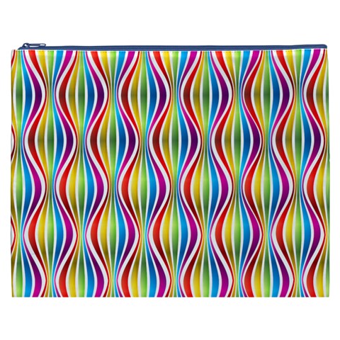 Rainbow Waves Cosmetic Bag (XXXL) from ArtsNow.com Front